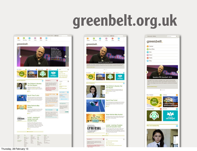 greenbelt.org.uk
Thursday, 28 February 13

