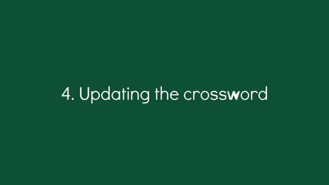 4. Updating the crossword
