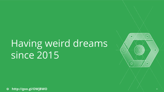 30
Having weird dreams
since 2015
http://goo.gl/OWjBWO
