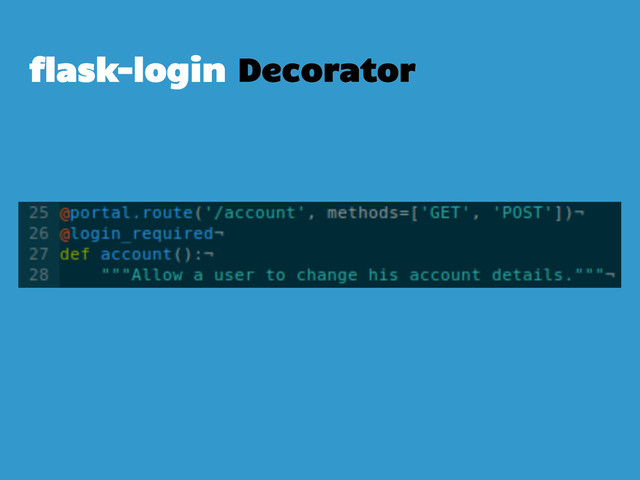flask-login Decorator
