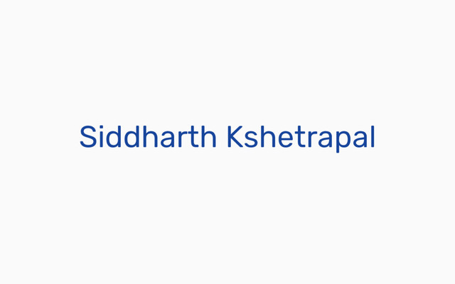 Siddharth Kshetrapal
