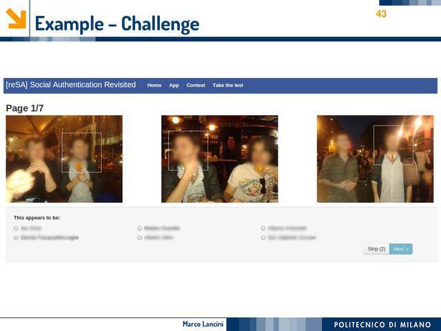 Marco Lancini
Example – Challenge 43
