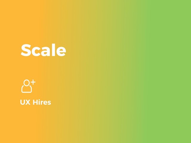 Scale
UX Hires
