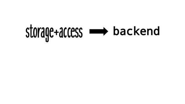 storage+access backend
