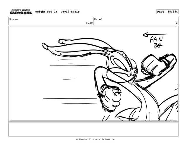 Scene
0020
Panel
2
Weight For It David Shair Page 18/684
© Warner Brothers Animation
