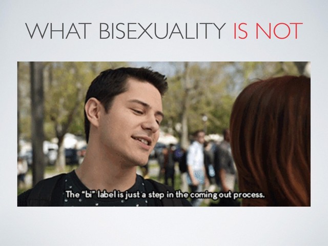 WHAT BISEXUALITY IS NOT
