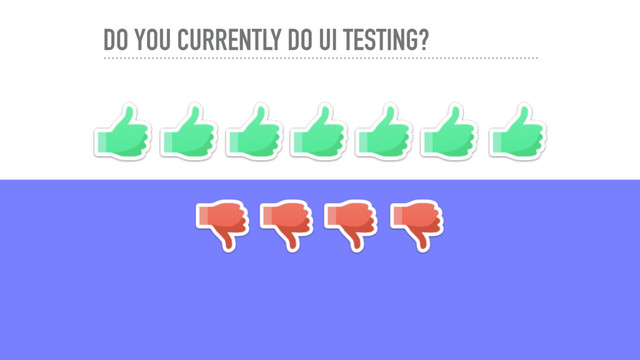 DO YOU CURRENTLY DO UI TESTING?

