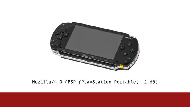 Mozilla/4.0 (PSP (PlayStation Portable); 2.60)
