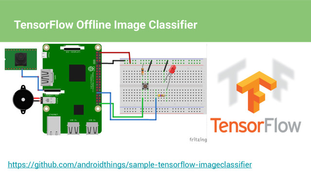 https://github.com/androidthings/sample-tensorflow-imageclassifier
TensorFlow Offline Image Classifier
