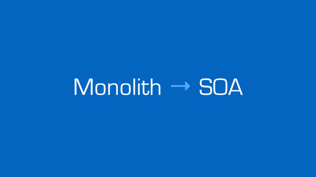 Monolith → SOA
