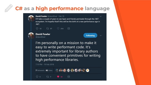 C# as a high performance language
