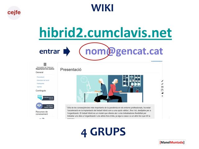 WIKI
hibrid2.cumclavis.net
nom@gencat.cat
entrar
4 GRUPS
