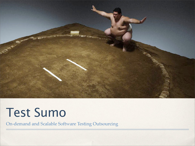 Test Sumo
On-demand and Scalable Software Testing Outsourcing
