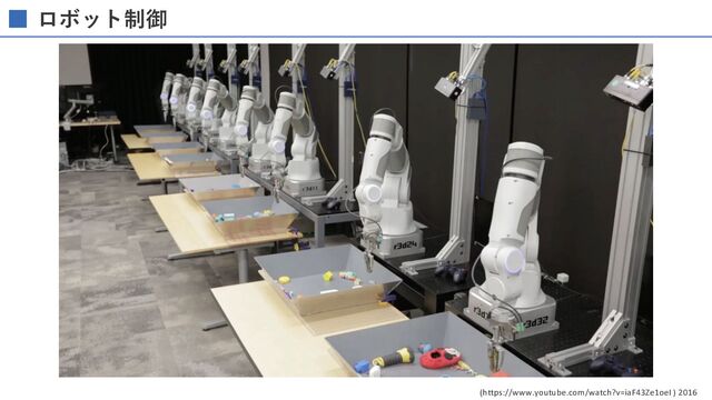 (https://www.youtube.com/watch?v=iaF43Ze1oeI ) 2016
ロボット制御
