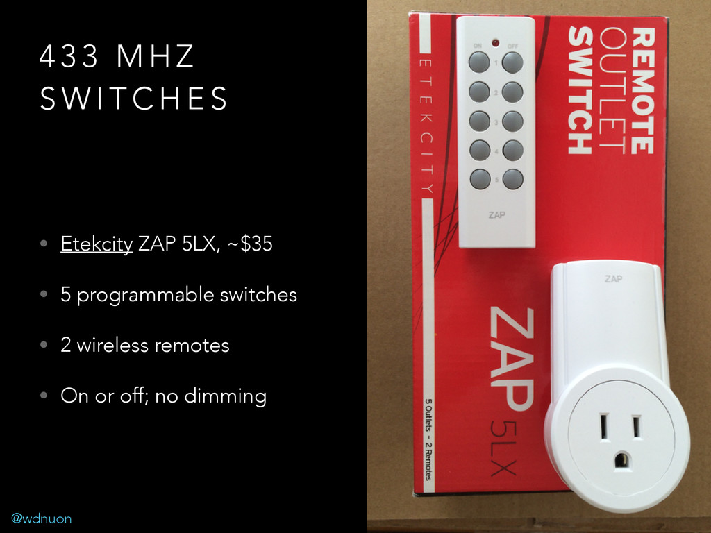 ETEKCITY Zap 5LX-S Remote Outlet Switch User Manual