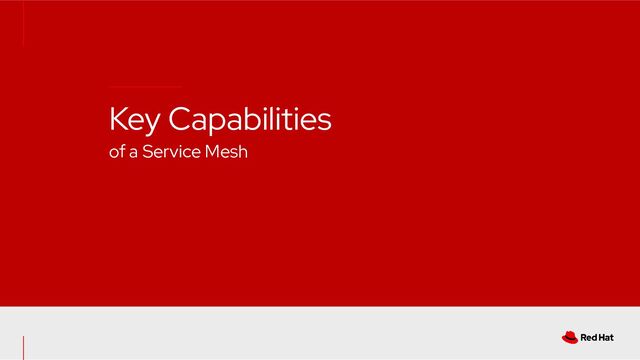 Key Capabilities
of a Service Mesh
