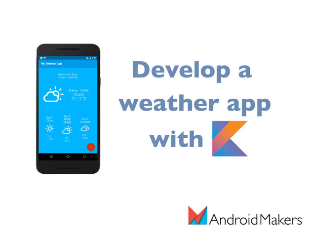 Develop a
weather app
with K
