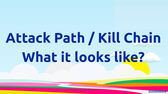 Attack Path / Kill Chain
What it looks like?
@madhuakula
