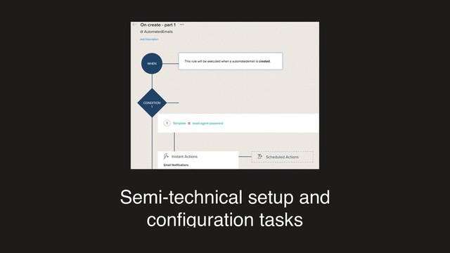 Semi-technical setup and
conﬁguration tasks
