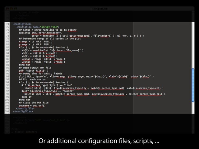 Or additional configuration files, scripts, ...
