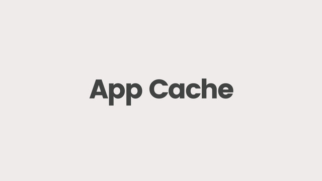 App Cache
