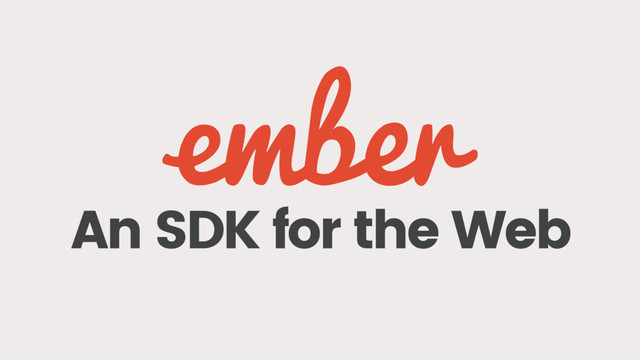 An SDK for the Web
