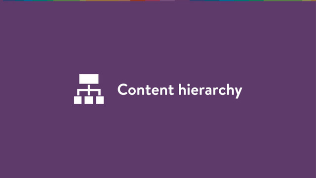 Content hierarchy
