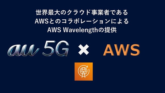世界最大のクラウド事業者である
AWSとのコラボレーションによる
AWS Wavelengthの提供
AWS
18
