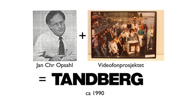 +
=
ca 1990
Jan Chr Opsahl Videofonprosjektet
