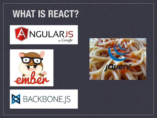 WHAT IS REACT?
