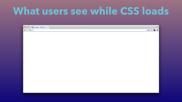 What users see while CSS loads
