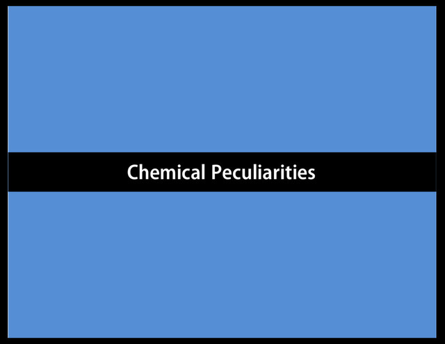 Chemical Peculiarities
