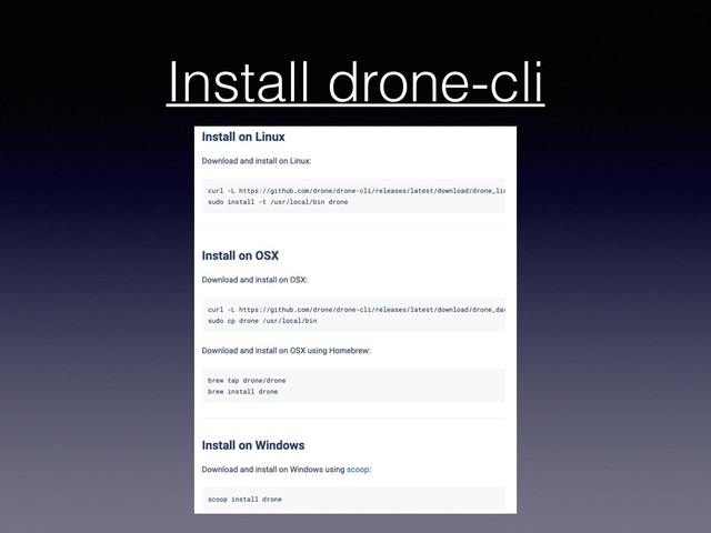 Install drone-cli
