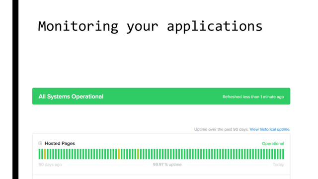 Monitoring your applications
