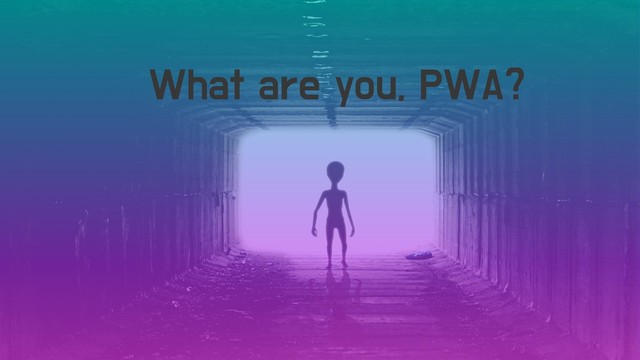 What are you, PWA?
