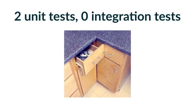 2 unit tests, 0 integra-on tests
