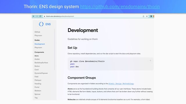 Thorin: ENS design system https://github.com/ensdomains/thorin
