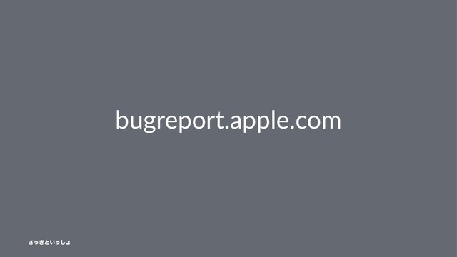 bugreport.apple.com
͖ͬ͞ͱ͍ͬ͠ΐ
