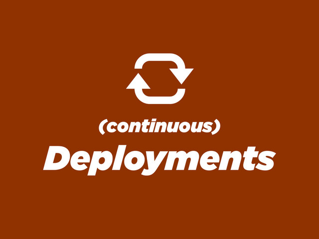 (continuous)
Deployments
