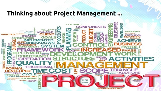 Thinking about Project Management ...
