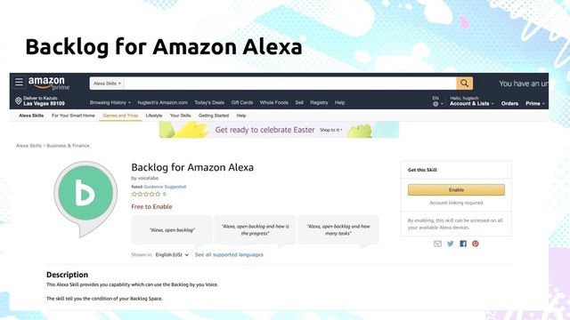 Backlog for Amazon Alexa
