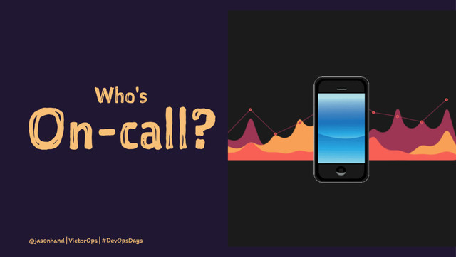 Who's
On-call?
@jasonhand | VictorOps | #DevOpsDays
