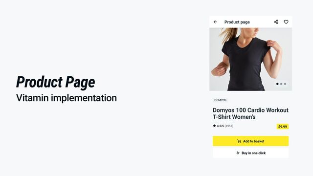 Product Page
Vitamin implementation
