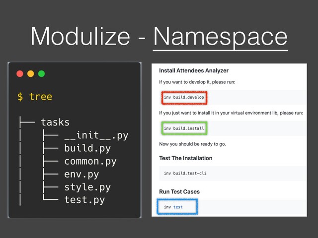 Modulize - Namespace

