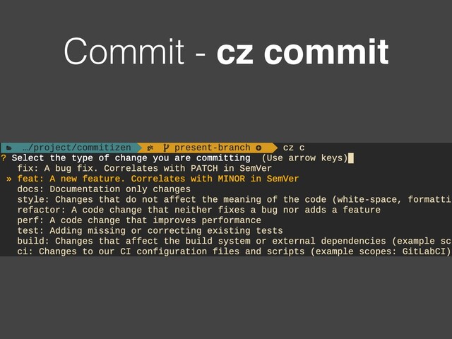Commit - cz commit
