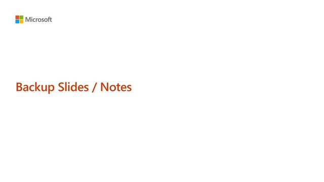 Backup Slides / Notes
