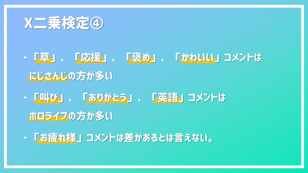 ホロライブとにじさんじのマリカ大会におけるコメントの違いを調べよう Speaker Deck