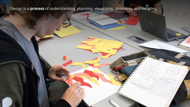 Design is a process of understanding, planning, visualizing, observing, and iterating.
