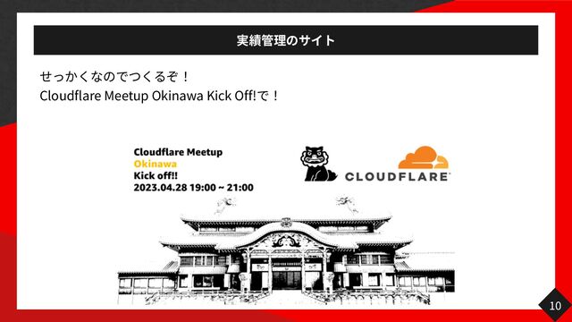 

Cloudflare Meetup Okinawa Kick Off!
10
