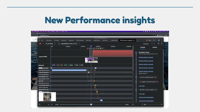 New Performance insights

